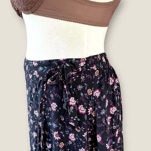 Torrid Floral Faux Wrap Tiered Ruffled Maxi Skirt High Low Size 12/L Coquette - Picture 8 of 14